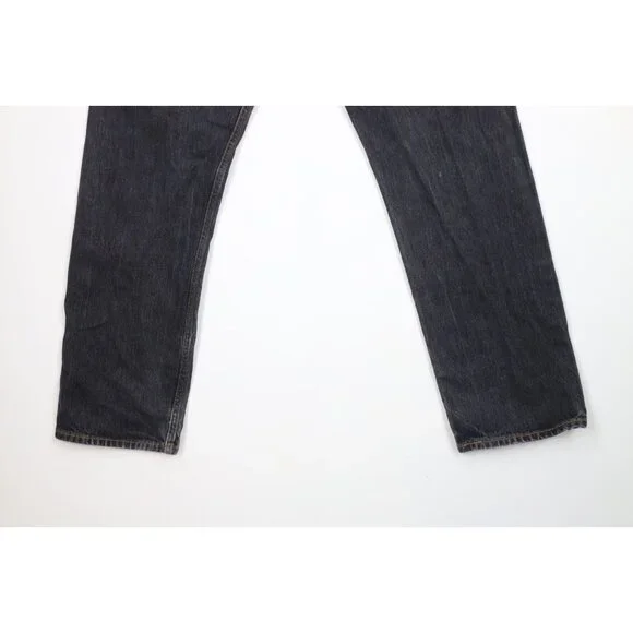 Vtg Y2K Levis 501xx Mens 34x32 Faded Button Fly Original Fit Denim Jeans Black